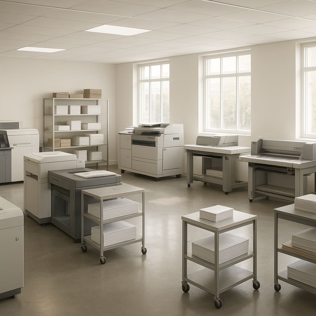 Modernes Printshop-Interieur in Wien